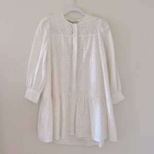 ZARA Emily eyelet lace shirt dress